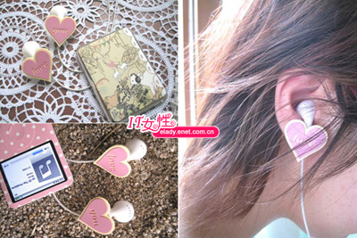 风靡韩国 超可爱苹果耳机装饰夹